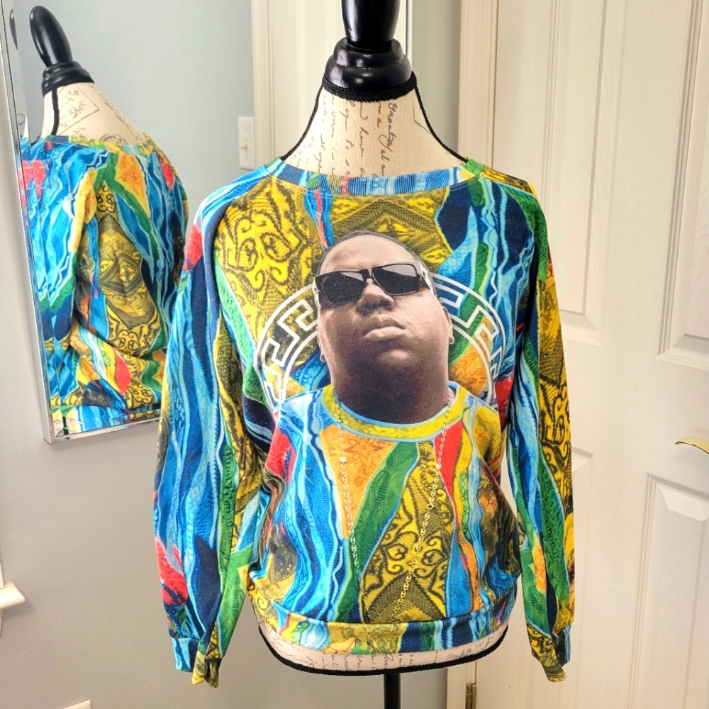 Notorious B.I.G. Colorful Crewneck Sweater S